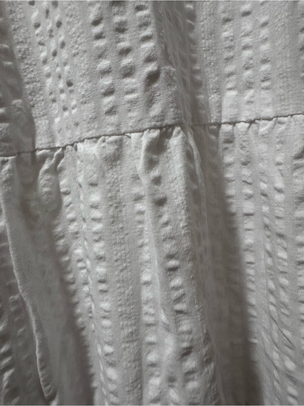 Old Navy White Cottagecore Textured Puff-Sleeve Dress - Picture 3 of 4
